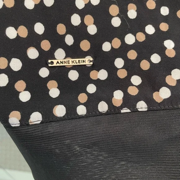 Anne Klein Black and White Dotted Blouse - Picture 4 of 4